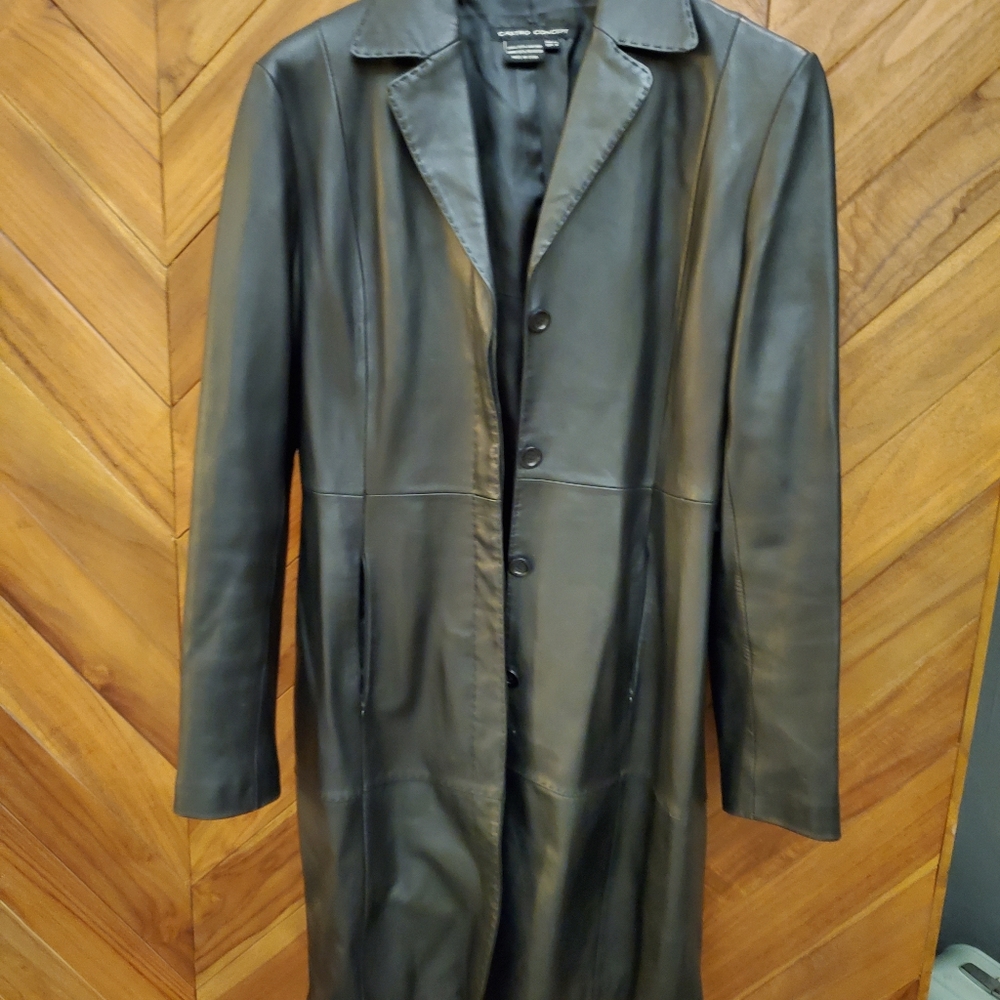 Leather coat